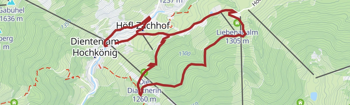 Route map: e-Bike Tour - Liebenaualm Runde